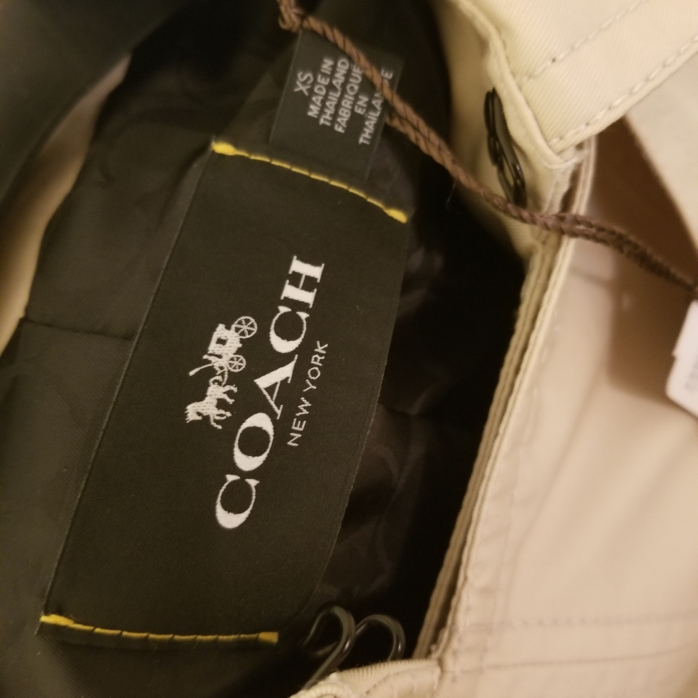 NWT Coach Pocelain Double Breast Short Trench Coat - Picture 7 of 8